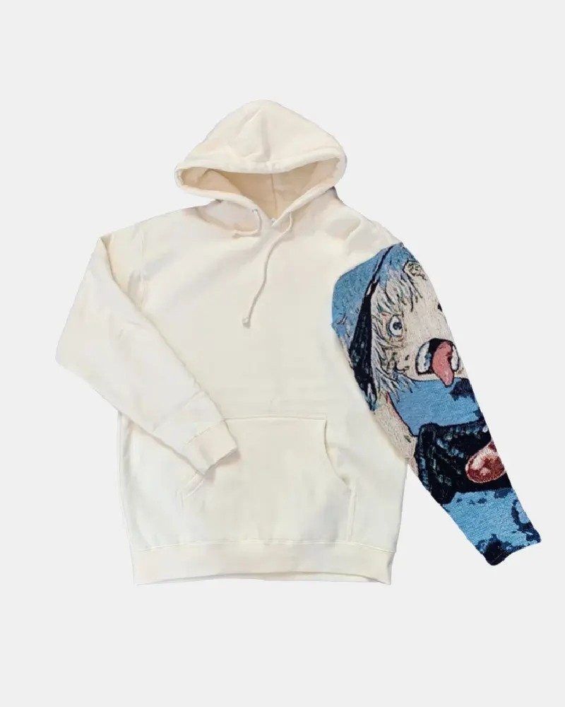 Custom Gojo Tapestry Sleeve Hoodie and Blonde Tapestry Hoodie