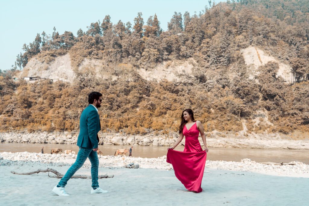 Best pre wedding shoot in Rishikesh, Uttarakhand