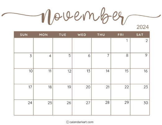 November 2024 Calendar Events: What’s Happening This Month?